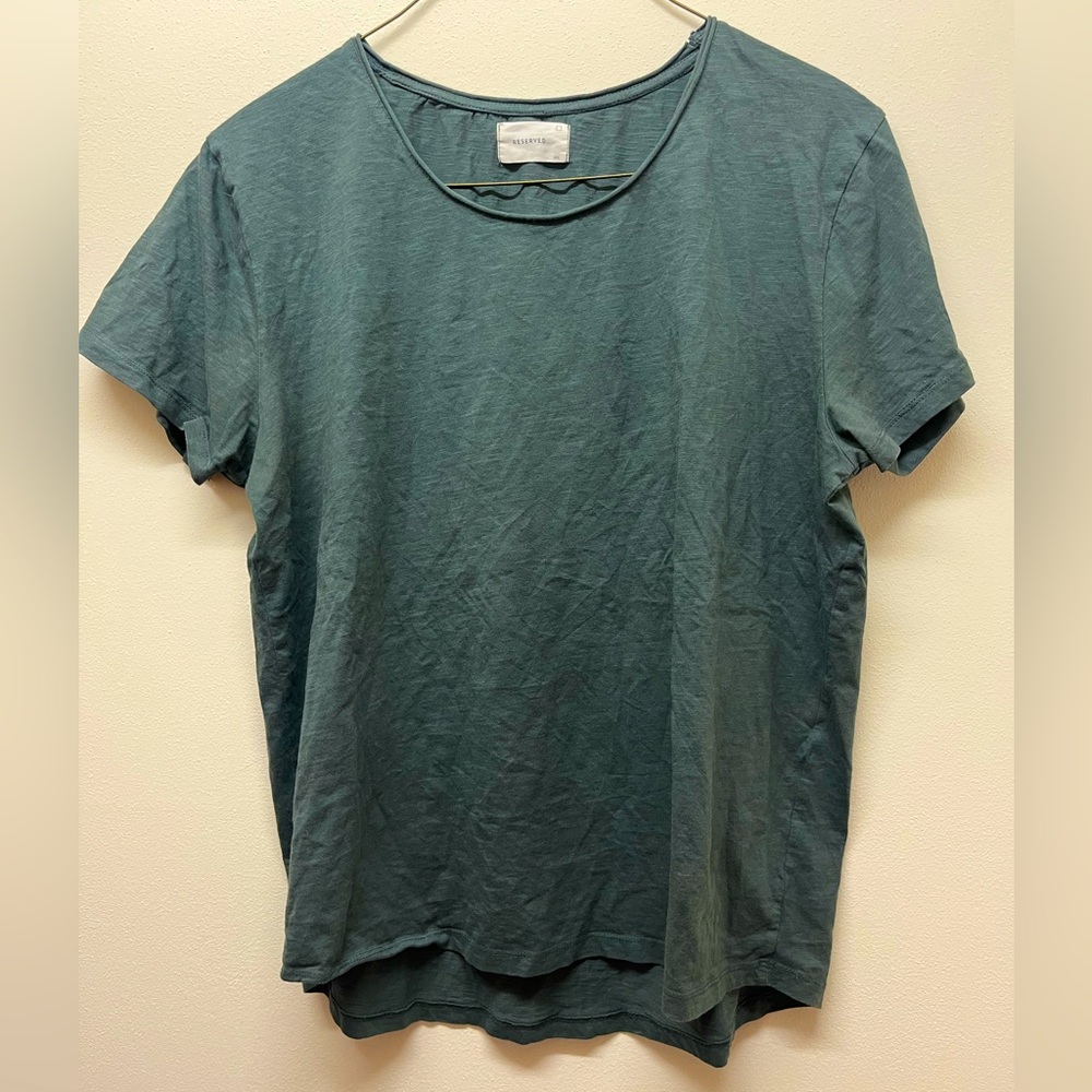 Green loose fit & neck t-shirt
